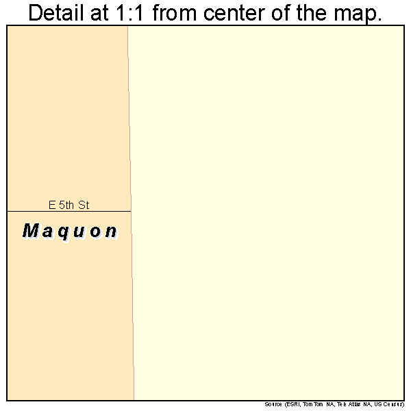 Maquon, Illinois road map detail