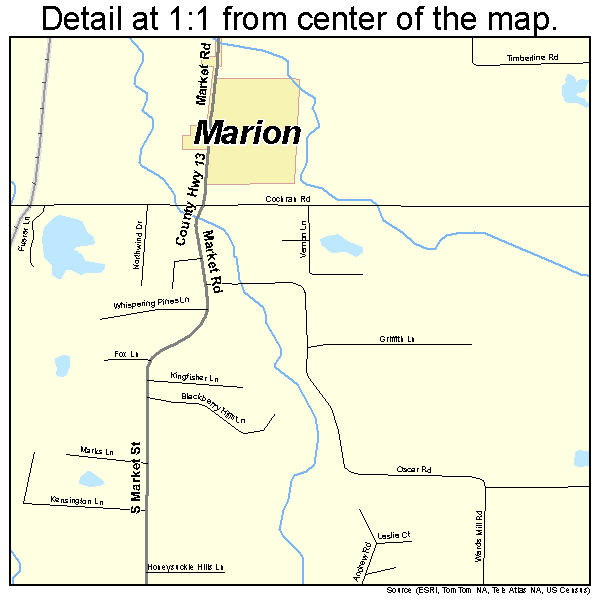 Marion, Illinois road map detail