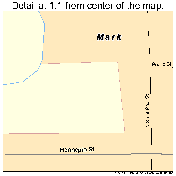 Mark, Illinois road map detail