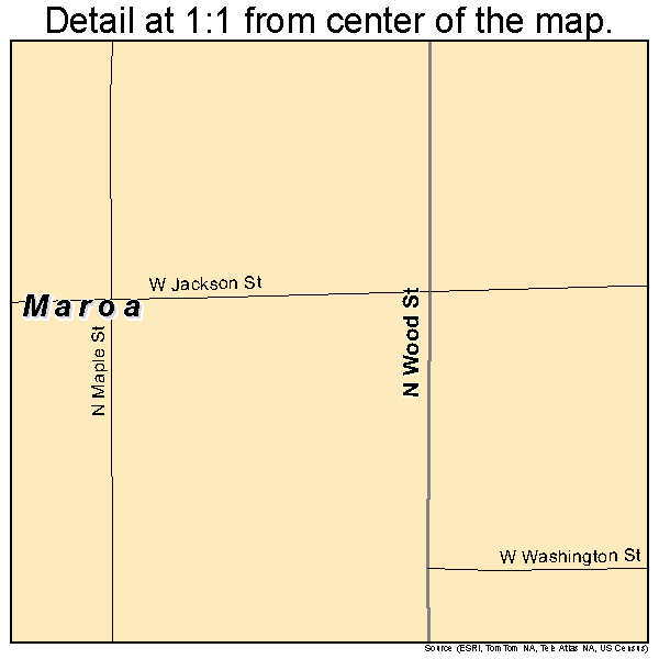 Maroa, Illinois road map detail