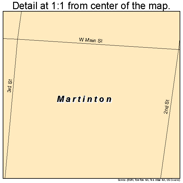 Martinton, Illinois road map detail