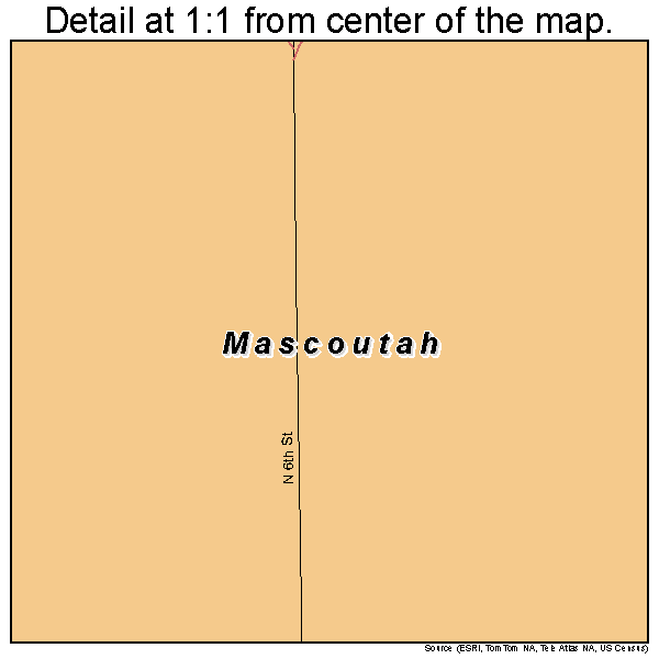 Mascoutah, Illinois road map detail