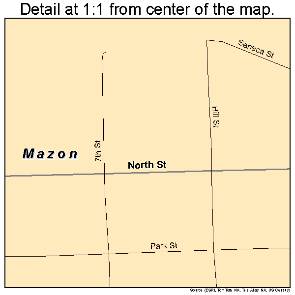 Mazon, Illinois road map detail