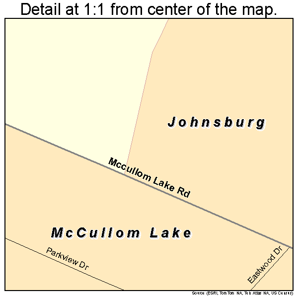 McCullom Lake, Illinois road map detail