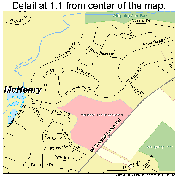 McHenry, Illinois road map detail