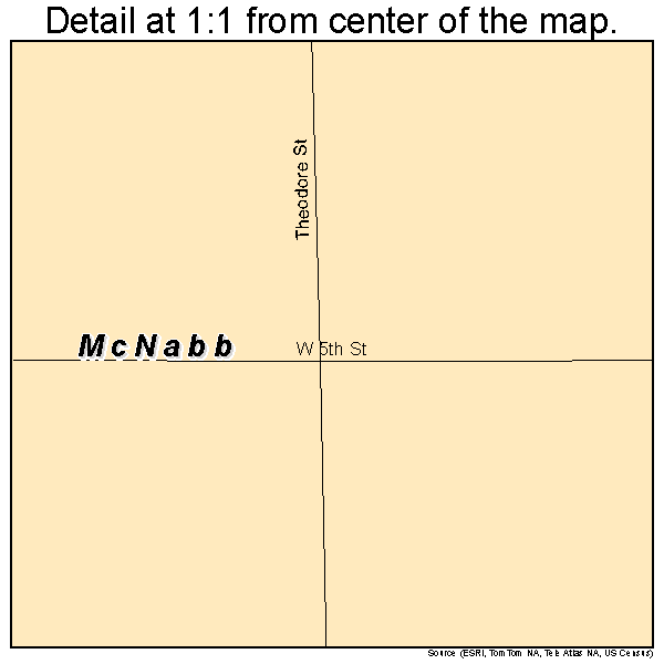 McNabb, Illinois road map detail