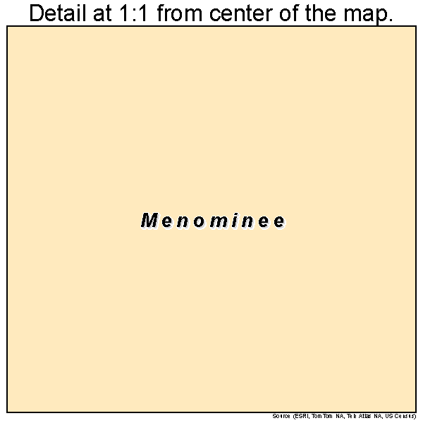 Menominee, Illinois road map detail
