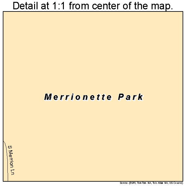 Merrionette Park, Illinois road map detail