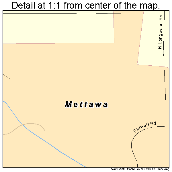 Mettawa, Illinois road map detail