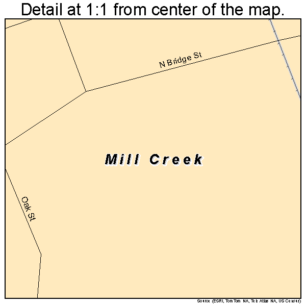 Mill Creek, Illinois road map detail