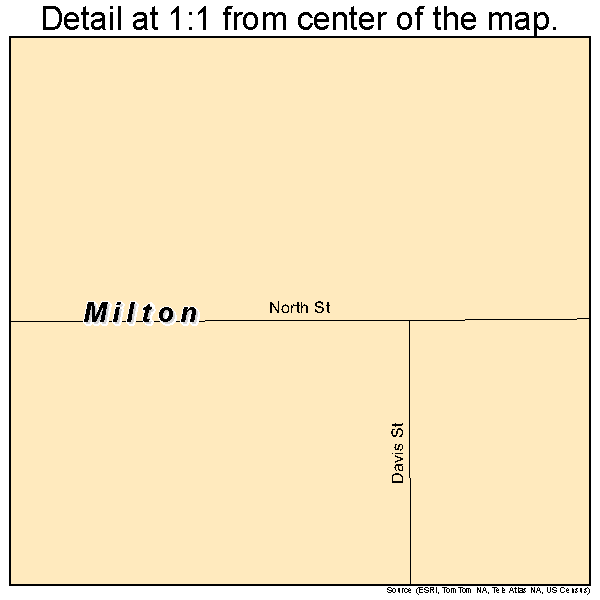 Milton, Illinois road map detail