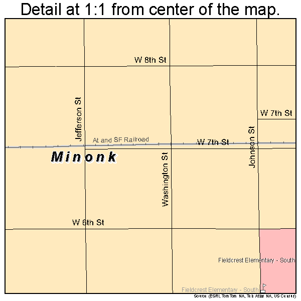 Minonk, Illinois road map detail
