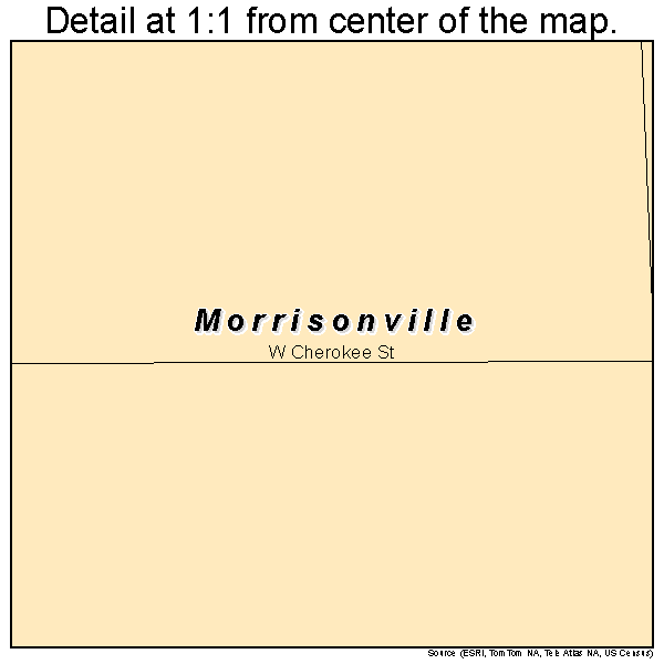 Morrisonville, Illinois road map detail