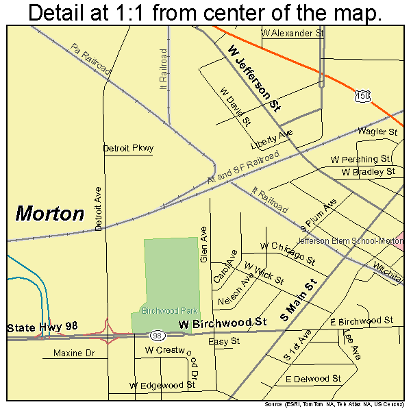 Morton, Illinois road map detail