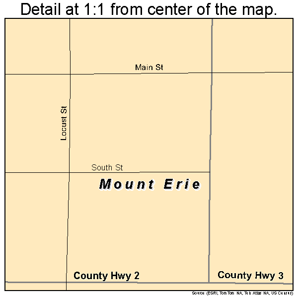 Mount Erie, Illinois road map detail