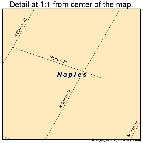 Naples, Illinois road map detail