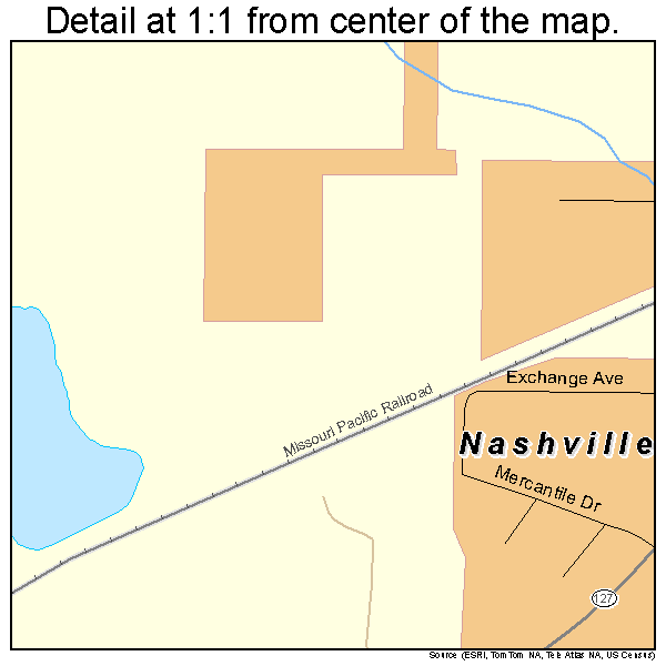 Nashville, Illinois road map detail
