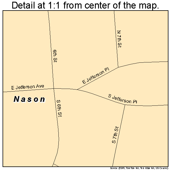 Nason, Illinois road map detail