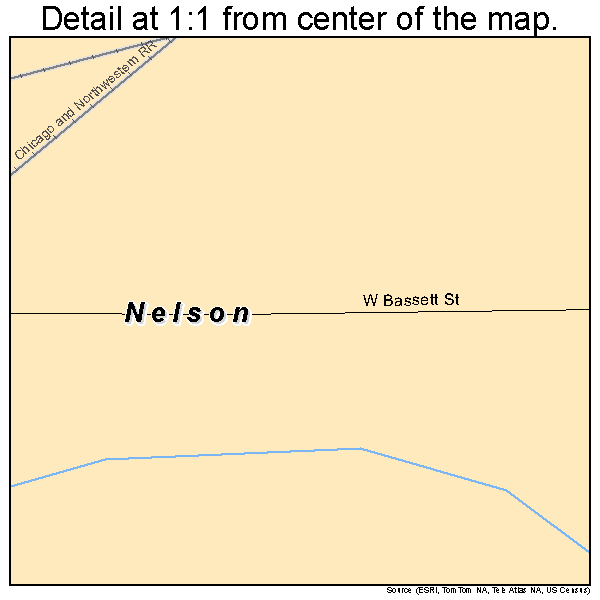 Nelson, Illinois road map detail