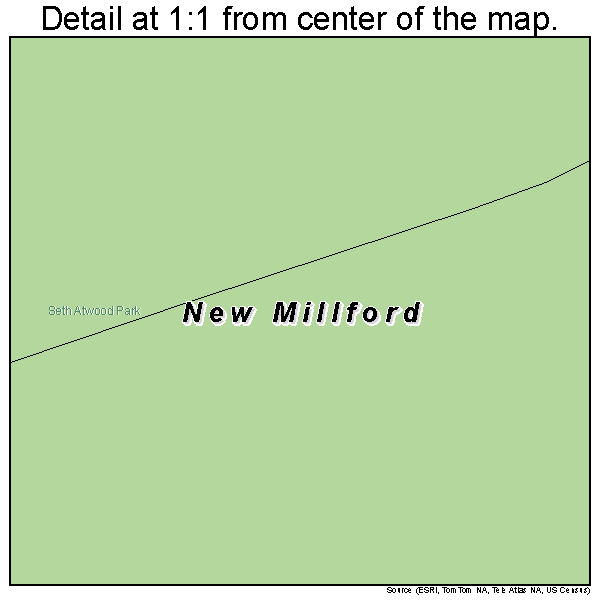 New Millford, Illinois road map detail