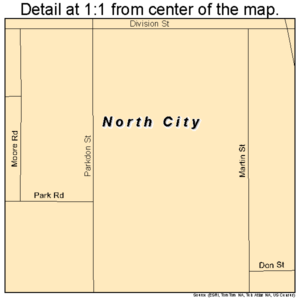 North City, Illinois road map detail