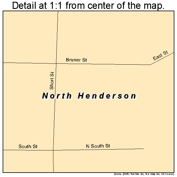 North Henderson, Illinois road map detail