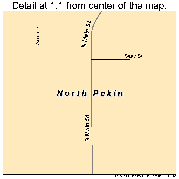 North Pekin, Illinois road map detail