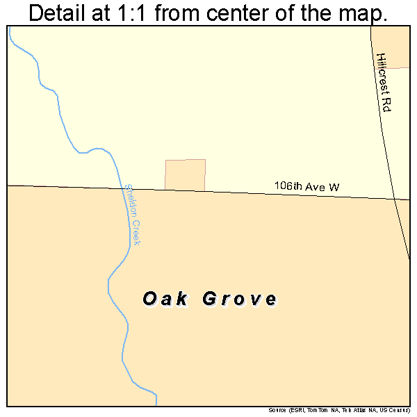 Oak Grove, Illinois road map detail