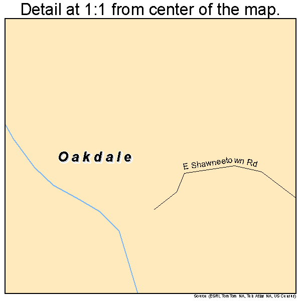 Oakdale, Illinois road map detail