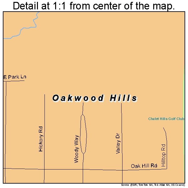 Oakwood Hills, Illinois road map detail