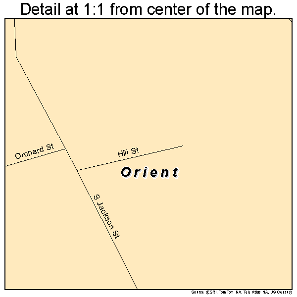 Orient, Illinois road map detail