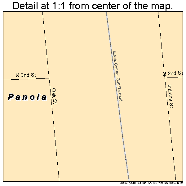Panola, Illinois road map detail