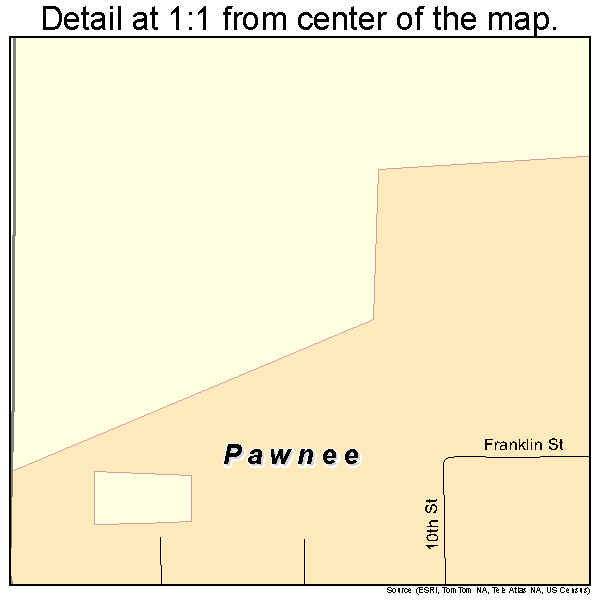 Pawnee, Illinois road map detail