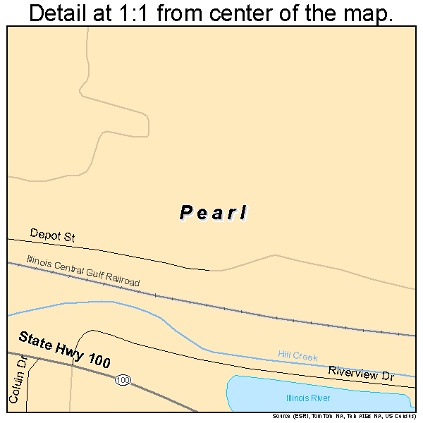 Pearl, Illinois road map detail