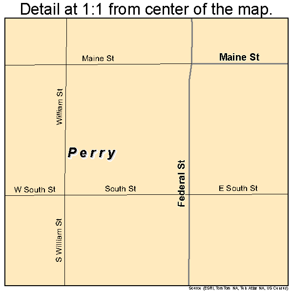 Perry, Illinois road map detail