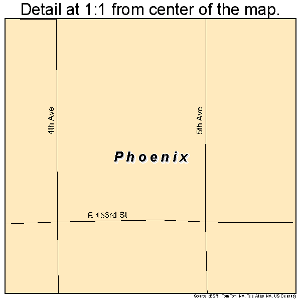 Phoenix, Illinois road map detail
