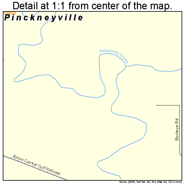 Pinckneyville, Illinois road map detail