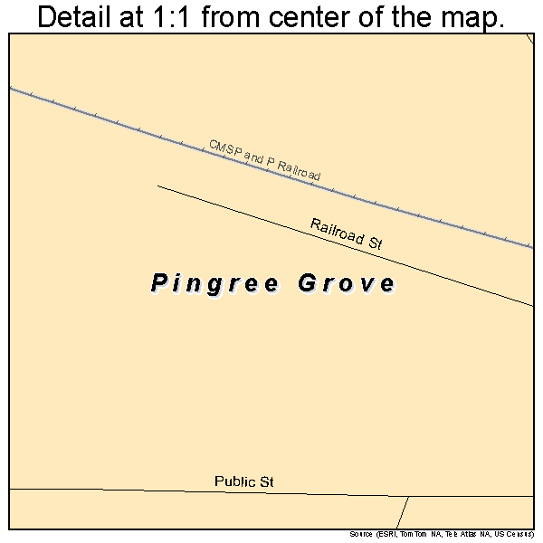 Pingree Grove, Illinois road map detail