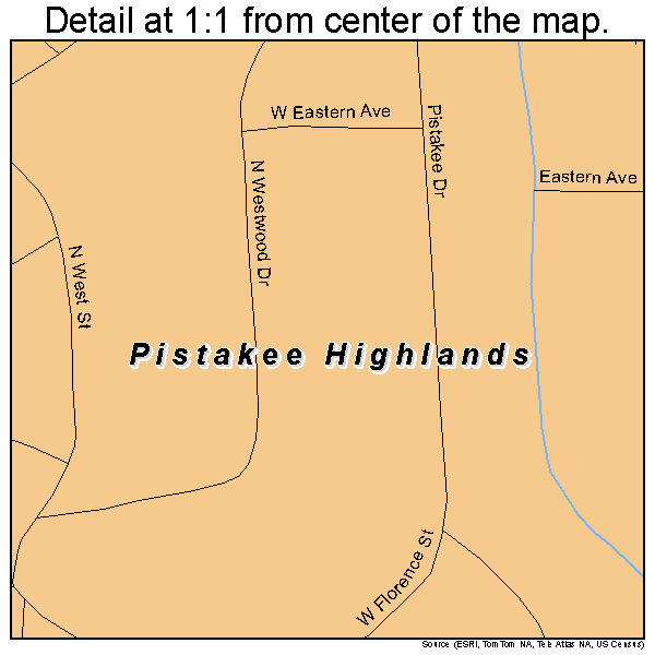Pistakee Highlands, Illinois road map detail