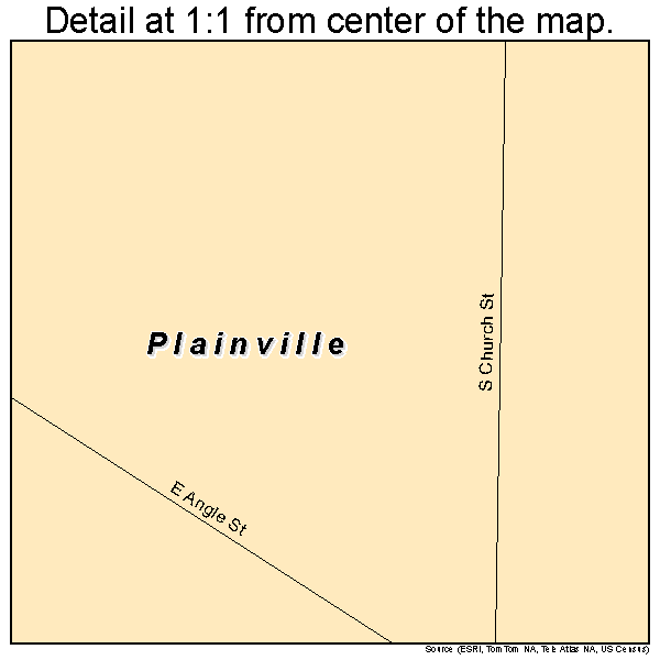 Plainville, Illinois road map detail