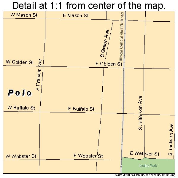 Polo, Illinois road map detail