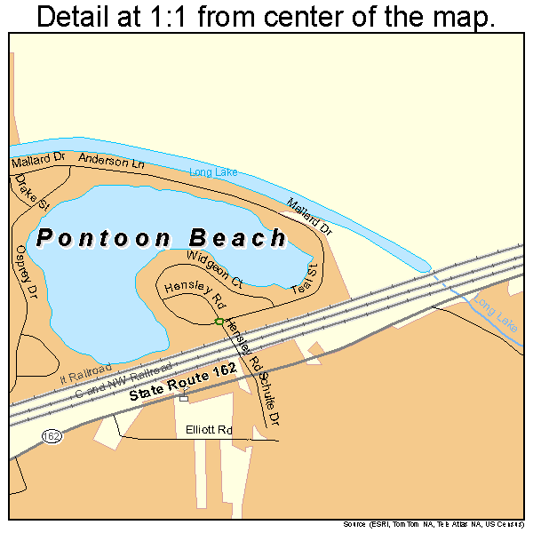 Pontoon Beach, Illinois road map detail