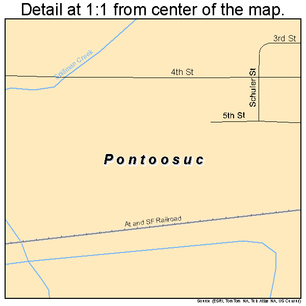 Pontoosuc, Illinois road map detail