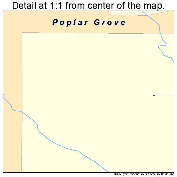 Poplar Grove, Illinois road map detail