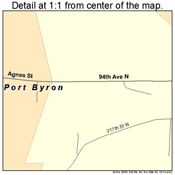Port Byron, Illinois road map detail