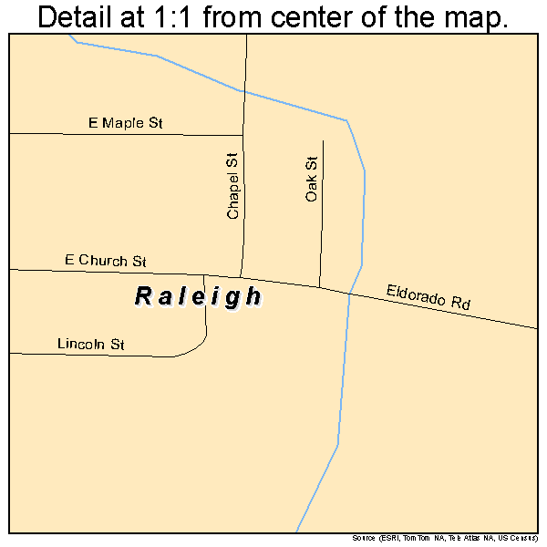 Raleigh, Illinois road map detail
