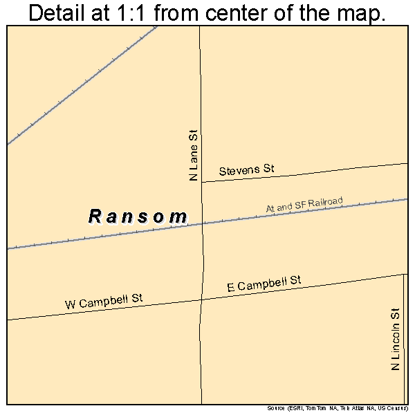 Ransom, Illinois road map detail