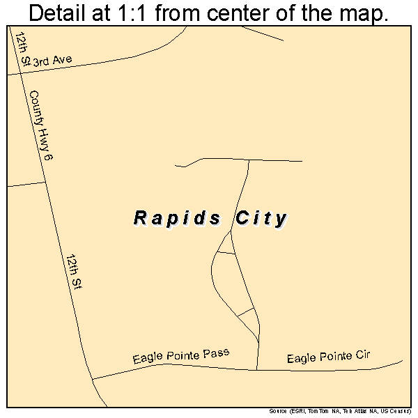 Rapids City, Illinois road map detail
