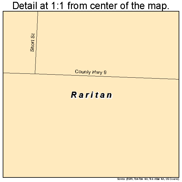 Raritan, Illinois road map detail