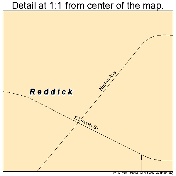 Reddick, Illinois road map detail